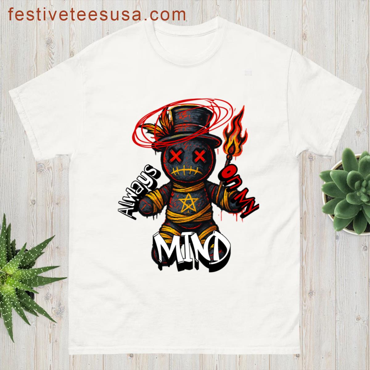 Voodoo Protection Doll Artwork Loa Energy Shield Occult Street Art Illustration T-shirt