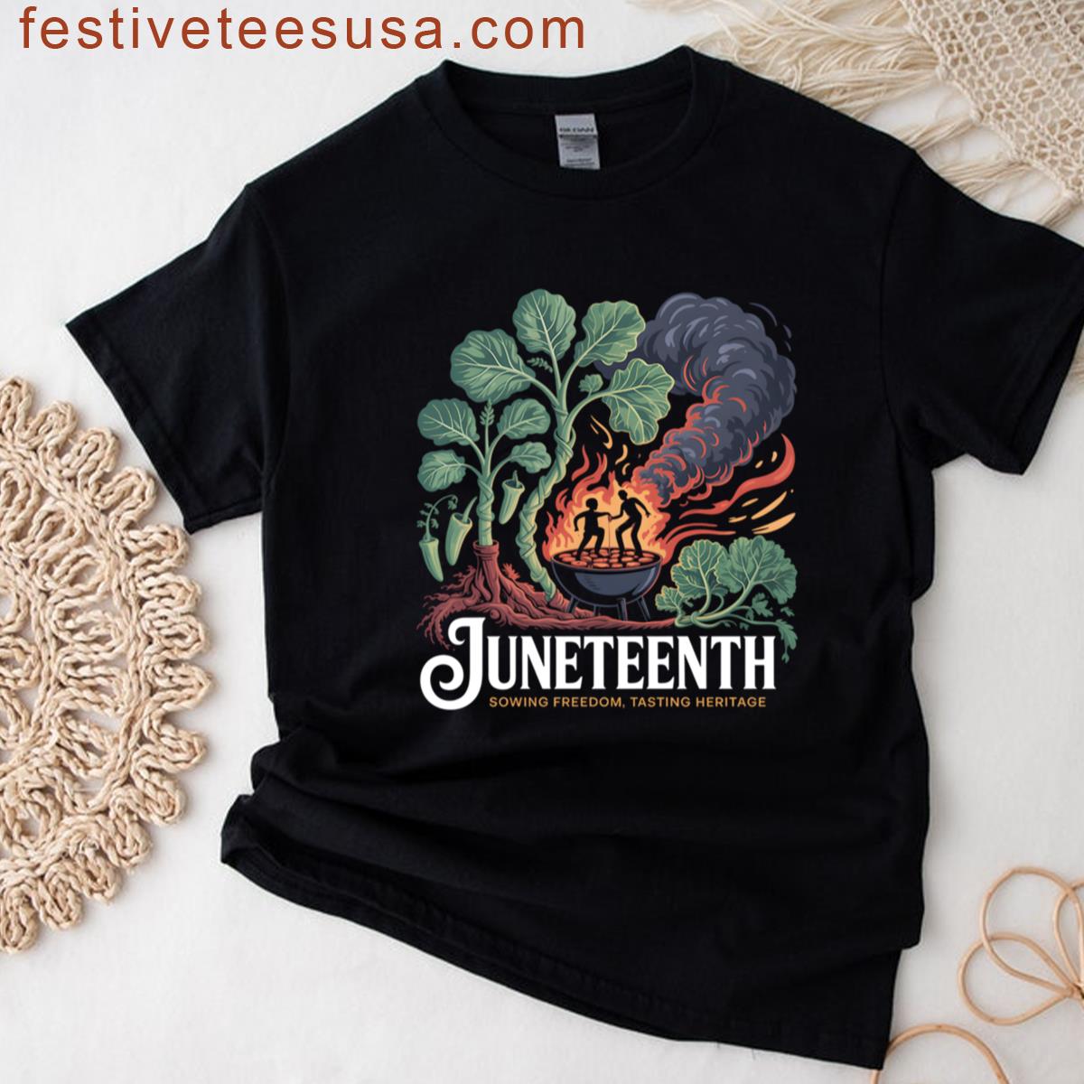 Juneteenth Bbq Gardening Freedom Heritage Men Women T-shirt