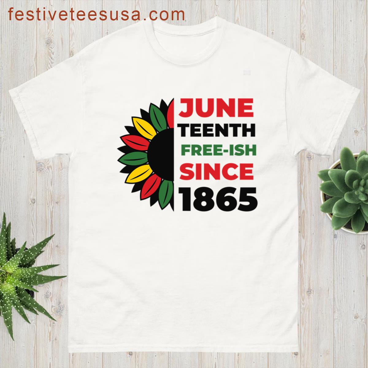 Juneteenth National Independence Day Juneteenth Freeish Since 1865 Melanin Ancestor Black History Re T-shirt