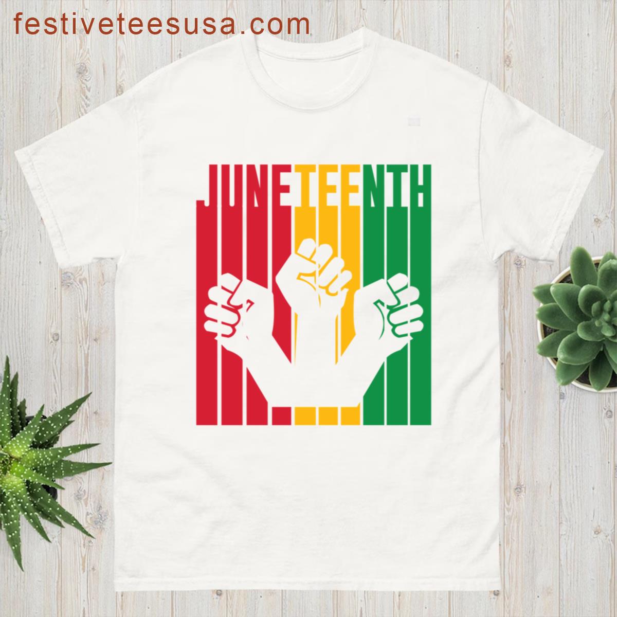 Juneteenth Power Fists T-shirt