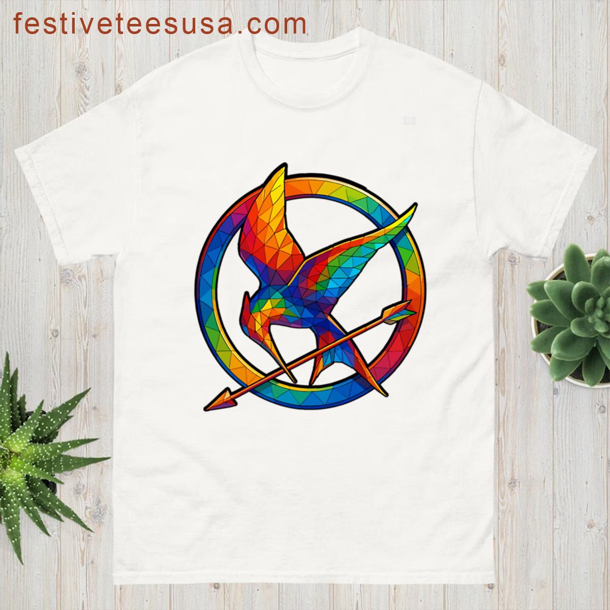 Katniss Hg Logo Mosaic Oversized T-shirt