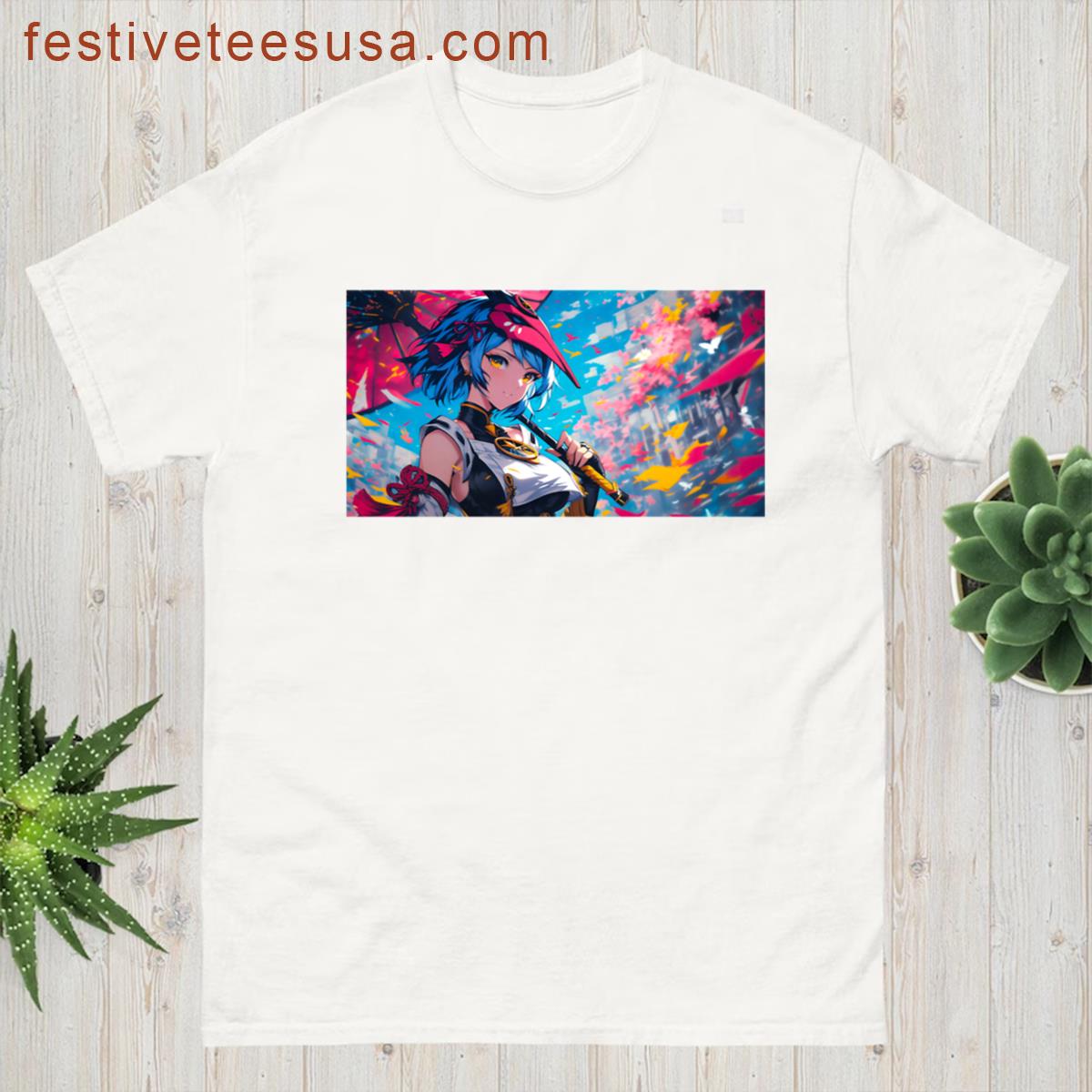Kujou Sara Genshin Impact Electro Tengu Warrior Deskmat T-shirt