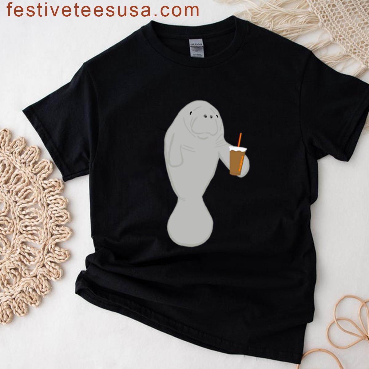 Manatee Iced Coffee Oversized T-shirt