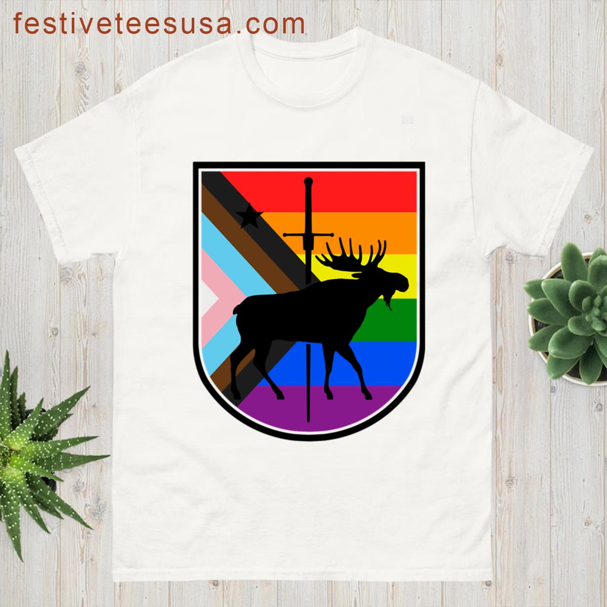 Mhf Progress Pride Black Border Oversized T-shirt
