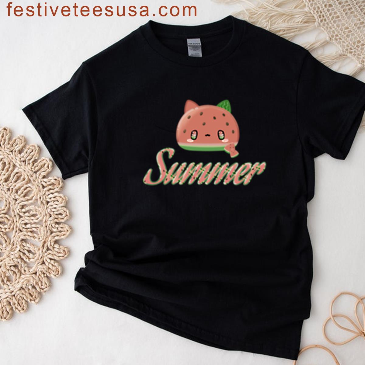 Moshi Watermelon Cat Oversized T-shirt