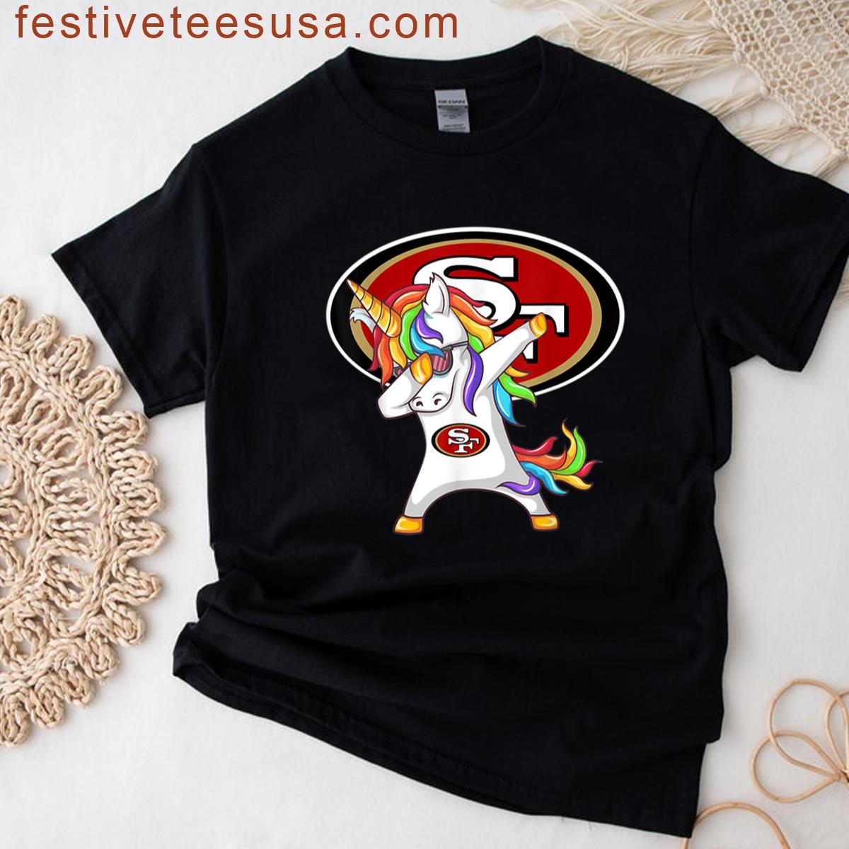 Patrick Unicorn Dabbing Football Team Sanfrancisco 49er 111 T-shirt