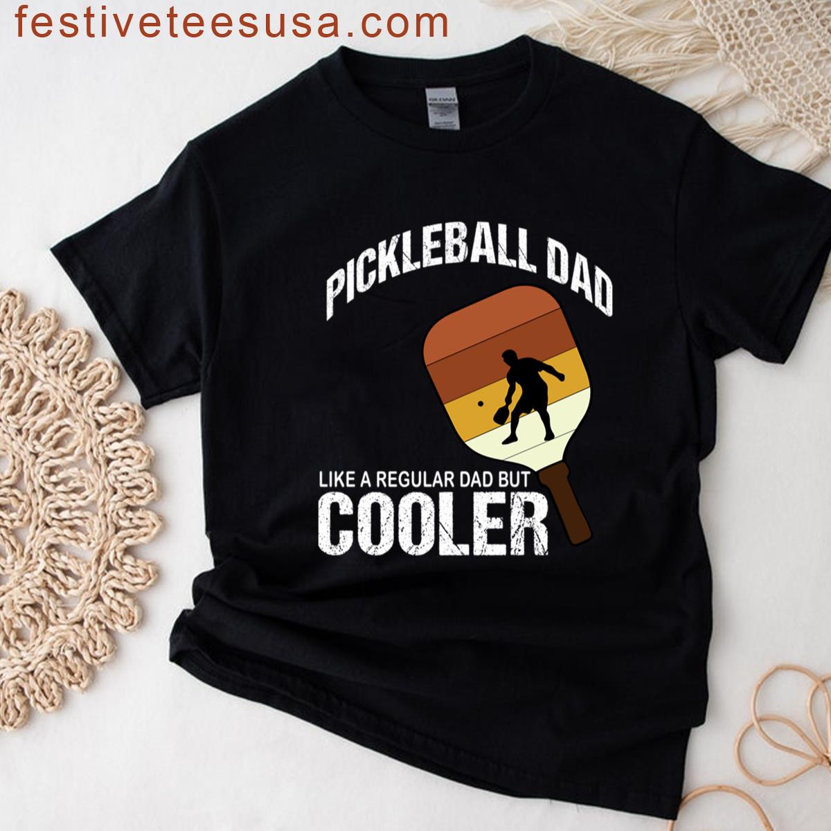 Pickleball Dad Like A Regular Dad But Cooler Design T-shirt