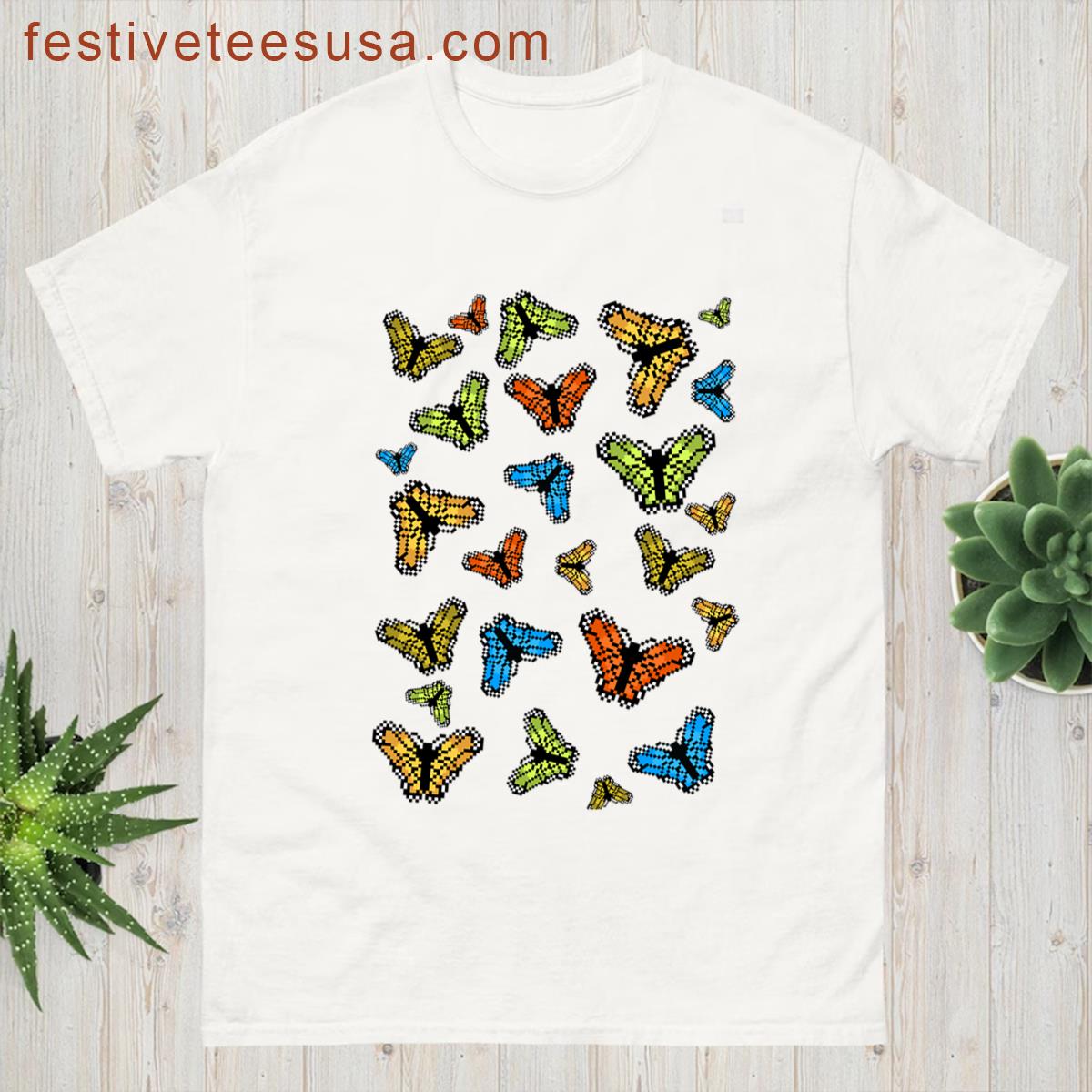Pixel Butterflies T-shirt