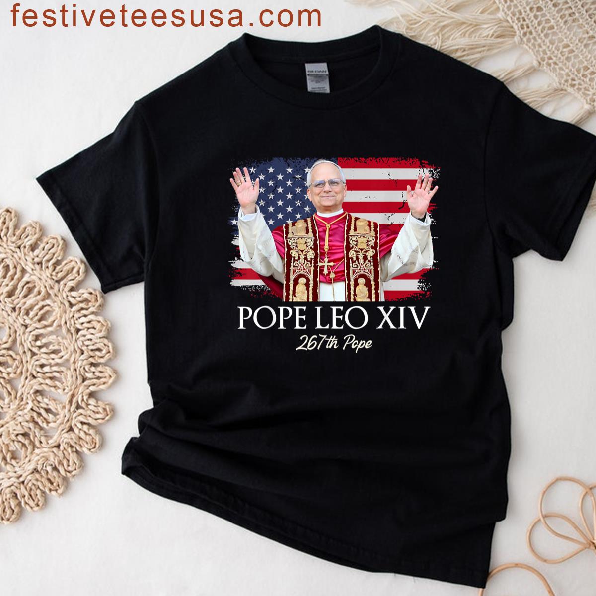 Pope Leo Xiv Robert Francis Prevost First American Pope T-shirt