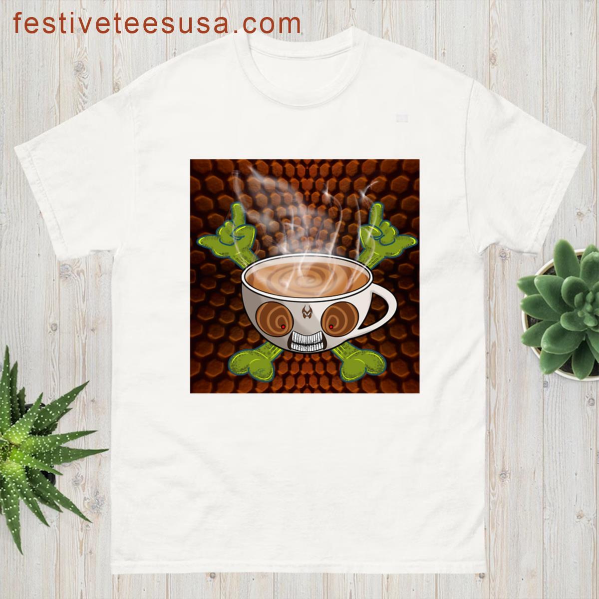 Quakey Jake The Highly Caffeinated Metalheads Coffee Roaster T-shirt