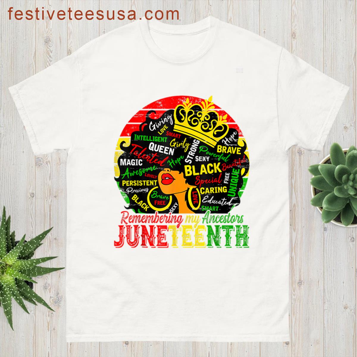 Remembering My Ancestors Junenth Celebrate Black Women Oversized T-shirt
