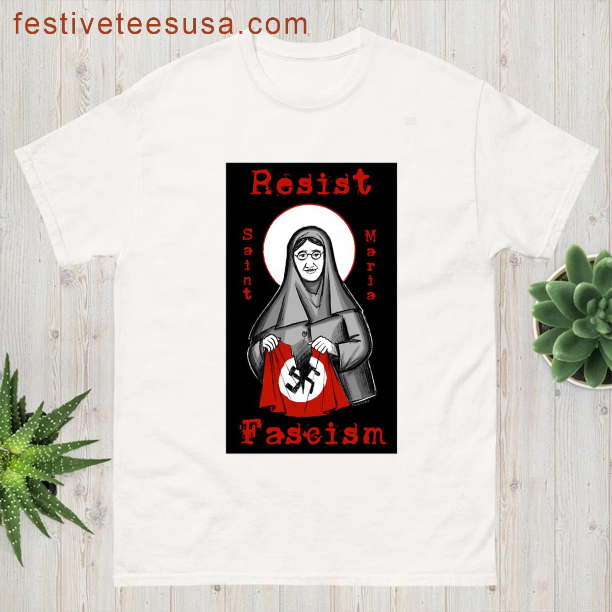 Resist Fascism St Maria Of Paris Oversized T-shirt