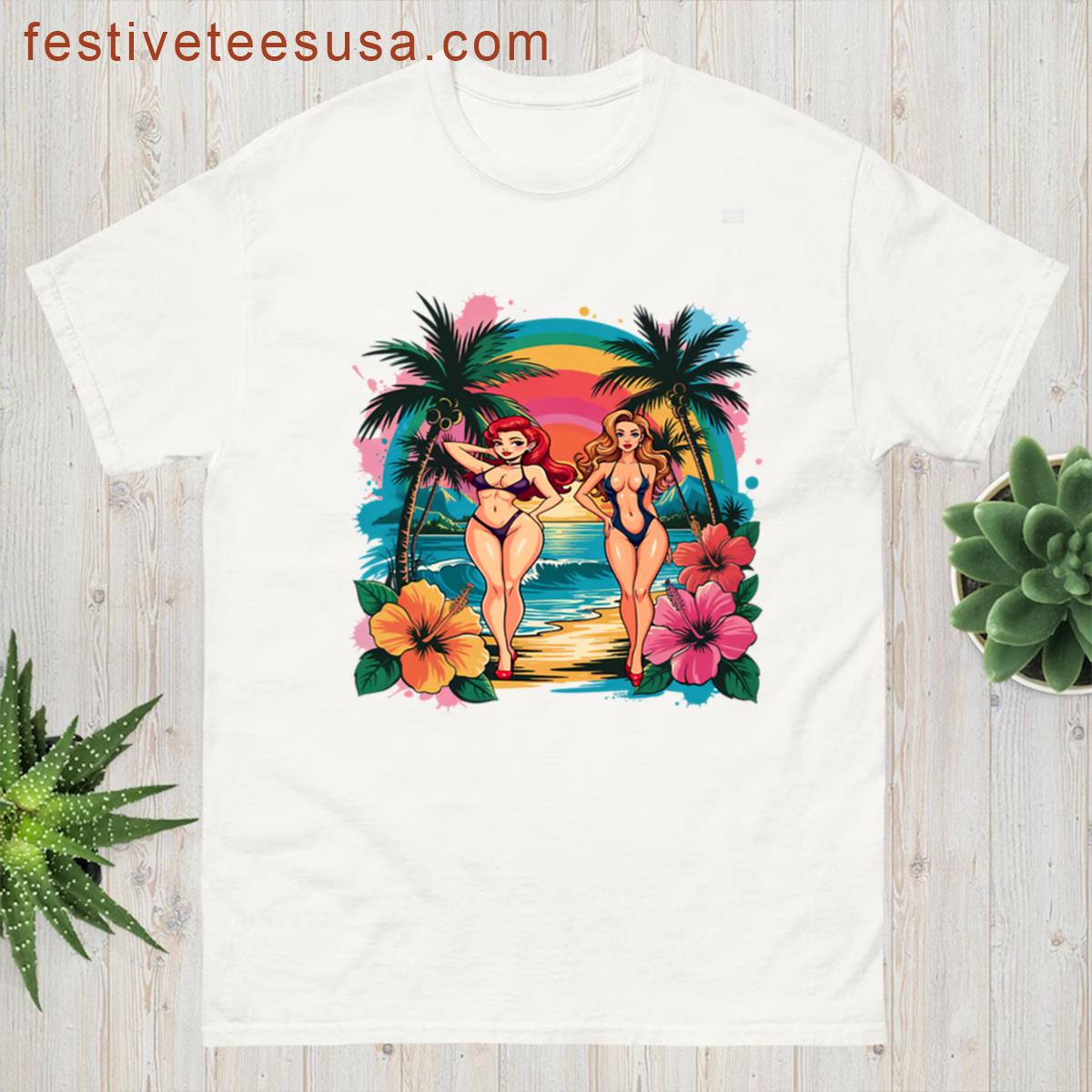 Retro Pin Up Girl T-shirt