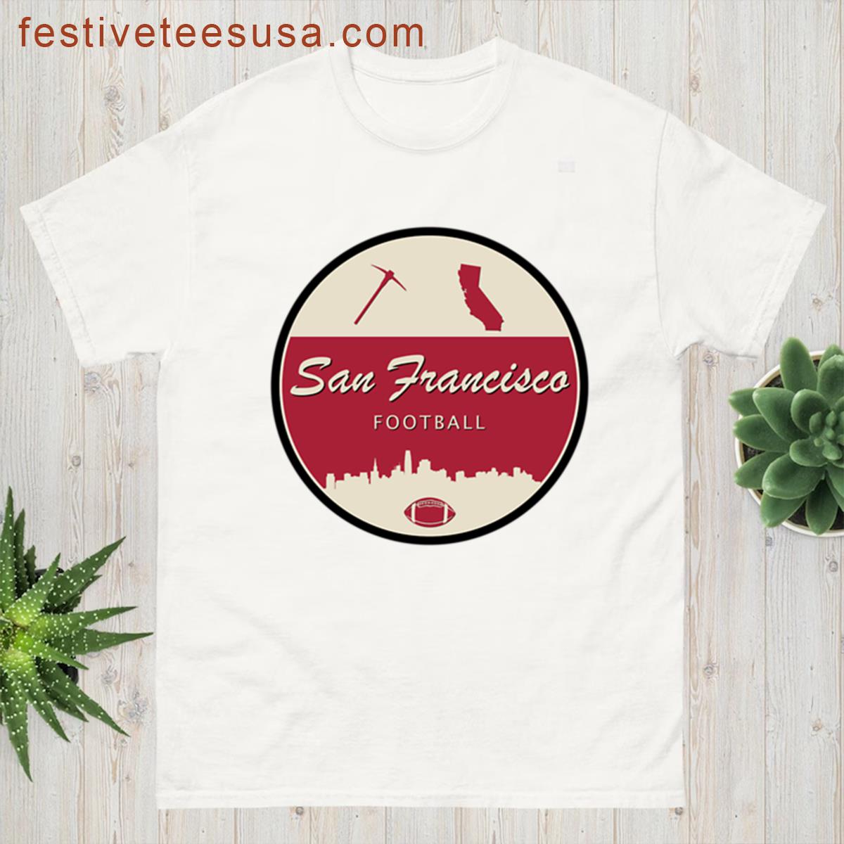 San Francisco Football Minimal Circle Premium T-shirt