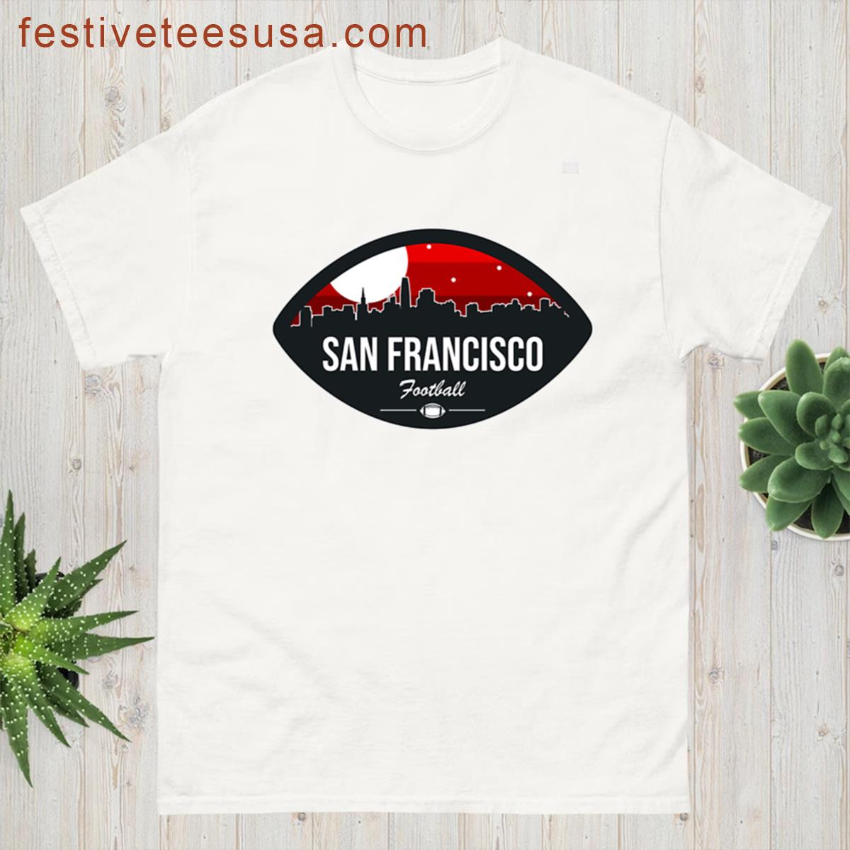 San Francisco Football Skyline Badge T-shirt