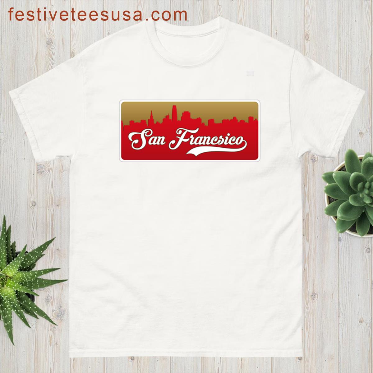 San Francisco Football Skyline Oversized T-shirt