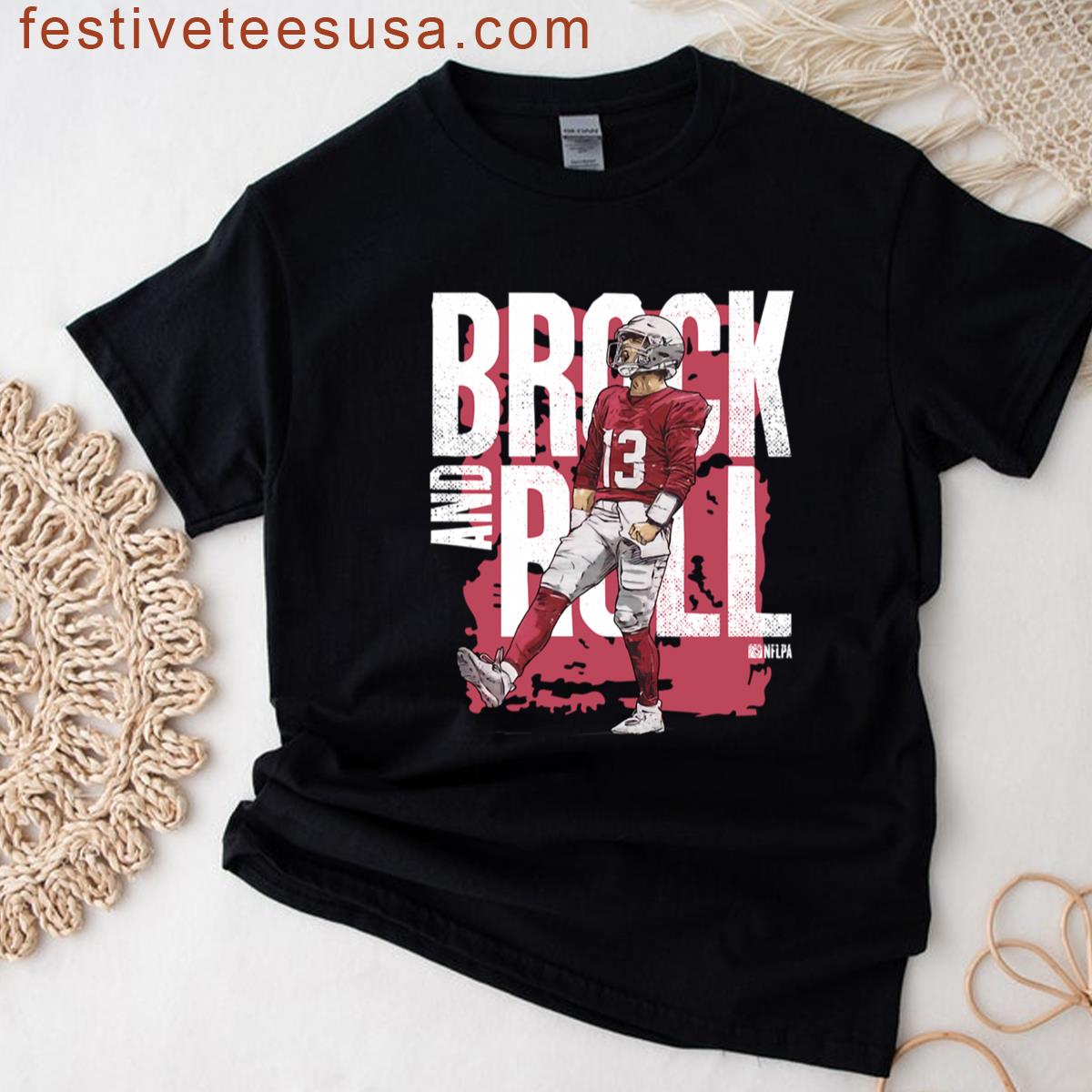 Sf 49ers Shop Brock And Roll Brock Sport Purdy Red By 500level T-shirt