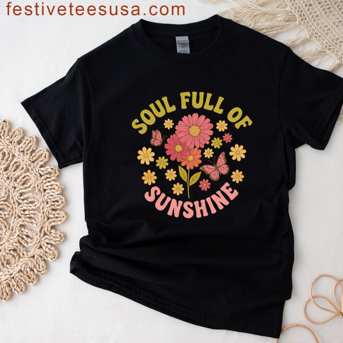 Soul Full Of Sunshine Retro Floral T-shirt