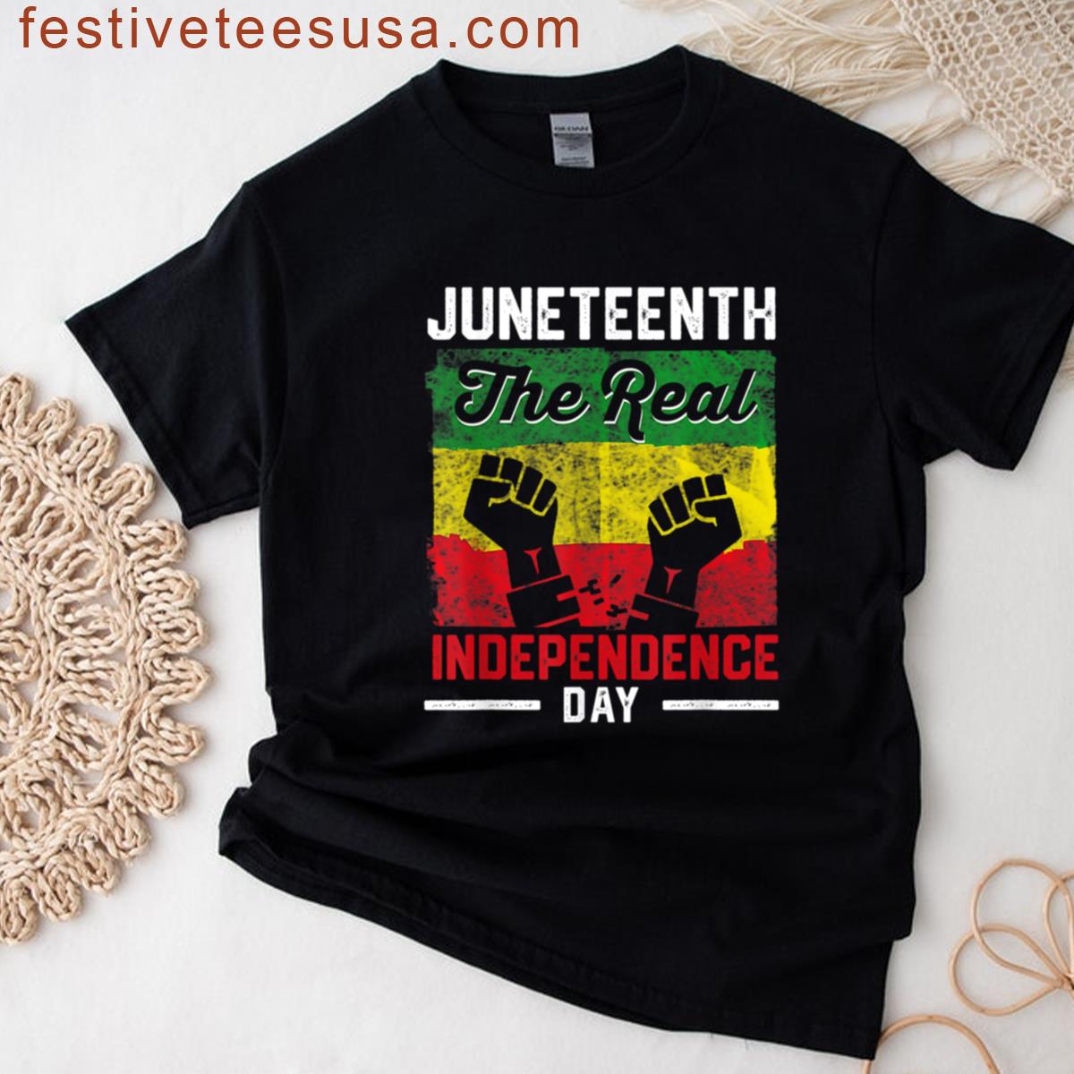 The Real Juneteenth Independence Freedom Day Oversized T-shirt