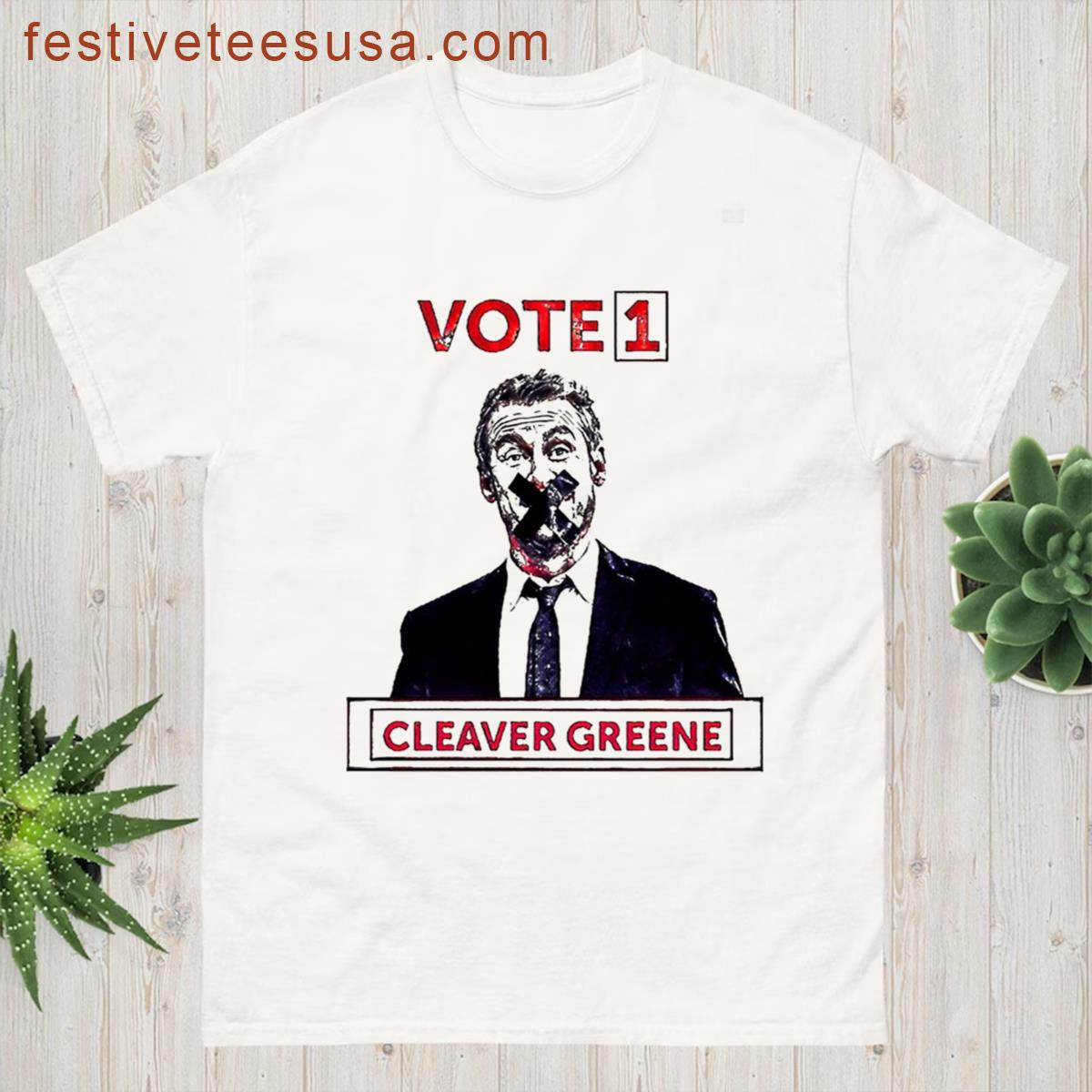 Vote 1 Cleaver Greene Extender Mockup Husband Gifts Quilt Svg T-shirt