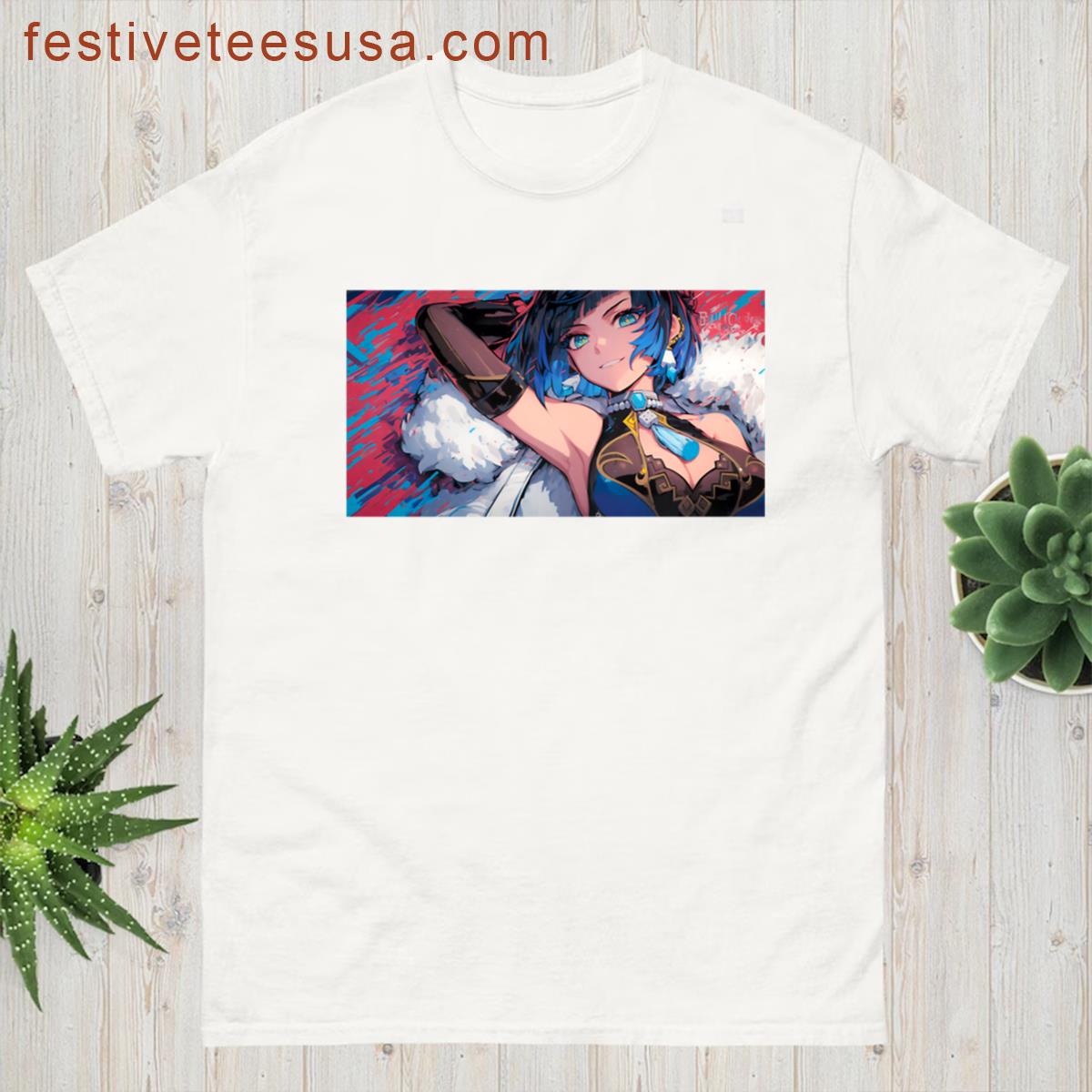 Yelan Genshin Impact Hydro Operative Deskmat T-shirt