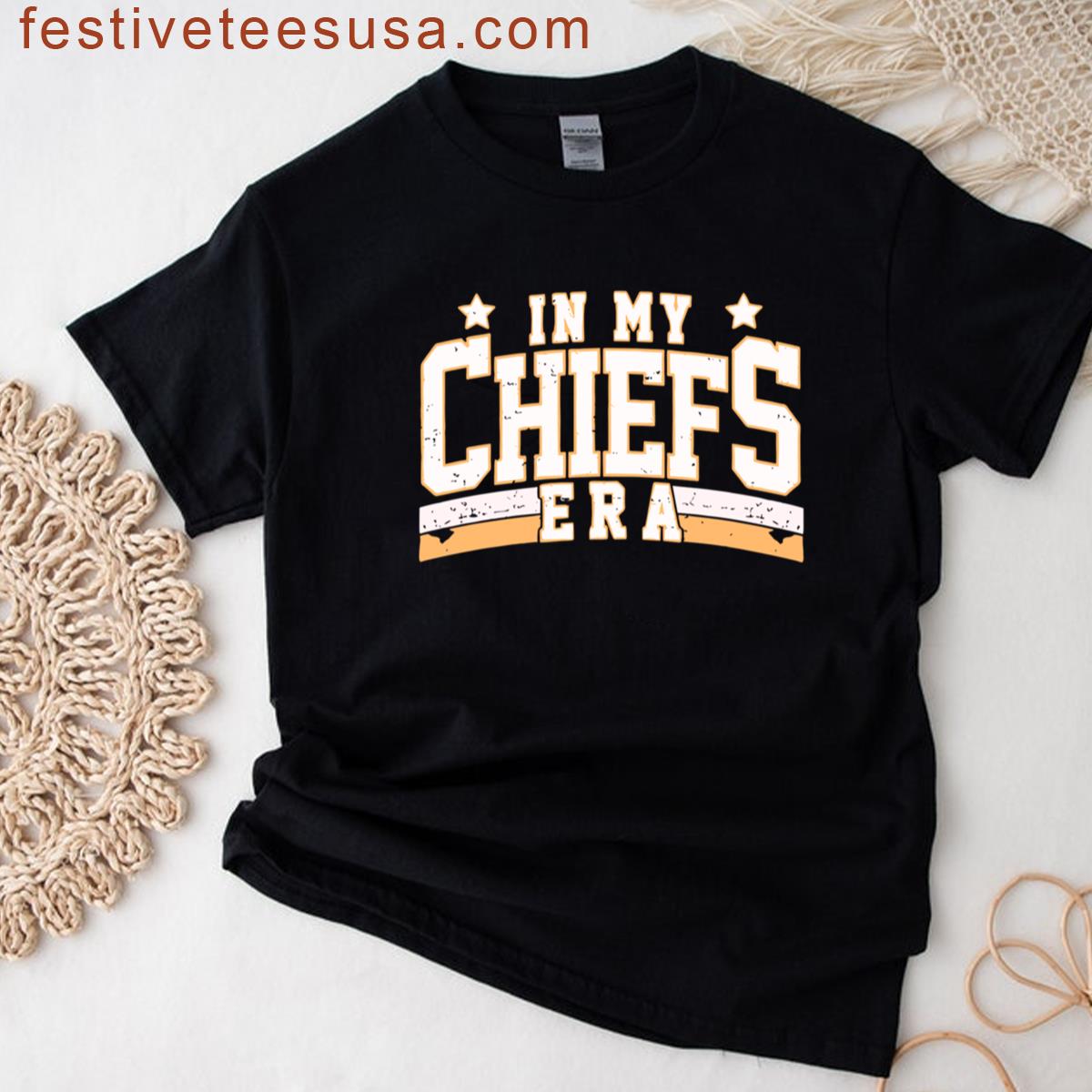 In My Chiefs Era Vintage 90s Go Taylors Boyfriend T-shirt