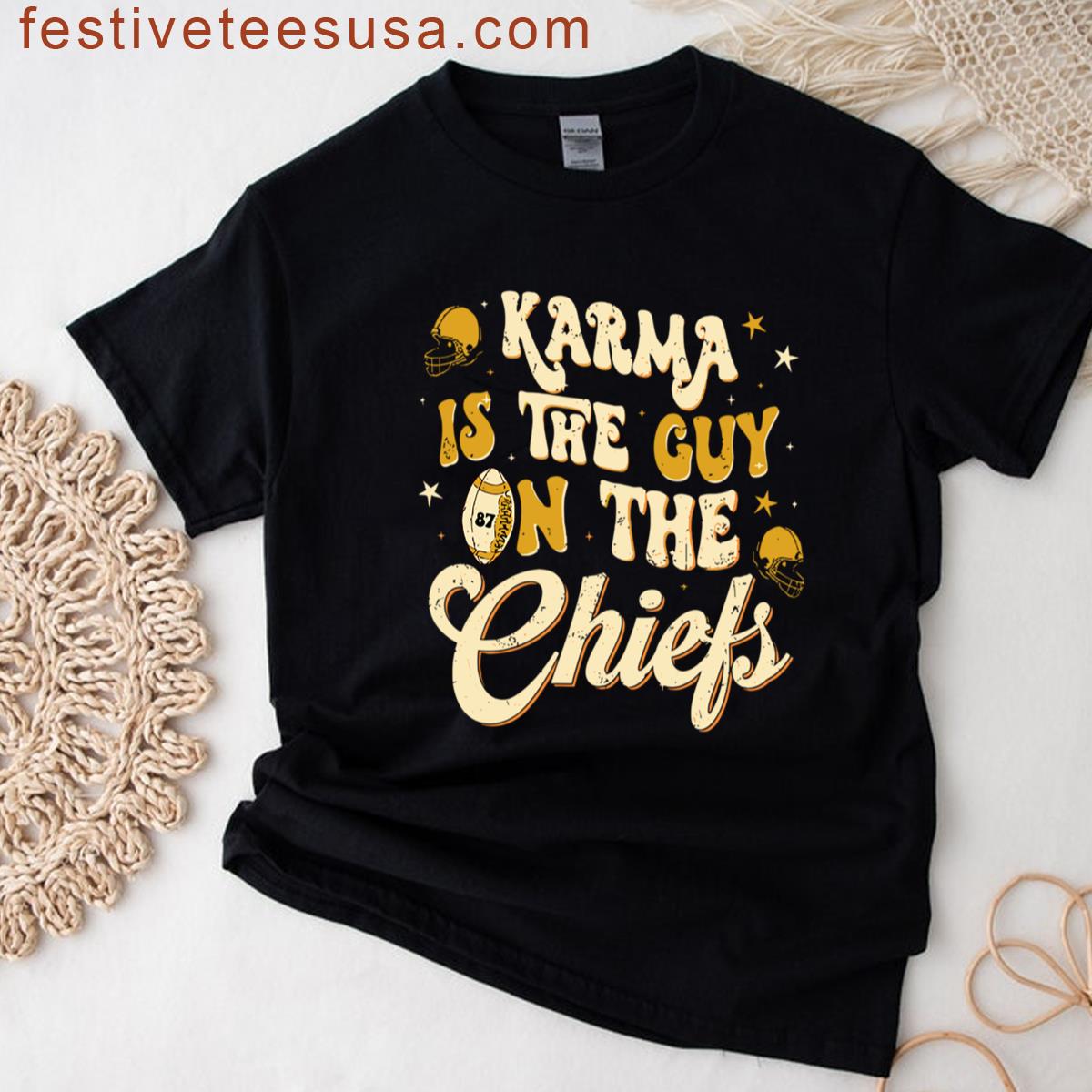 Karma Is The Guy On The Chiefs Retro T-shirt