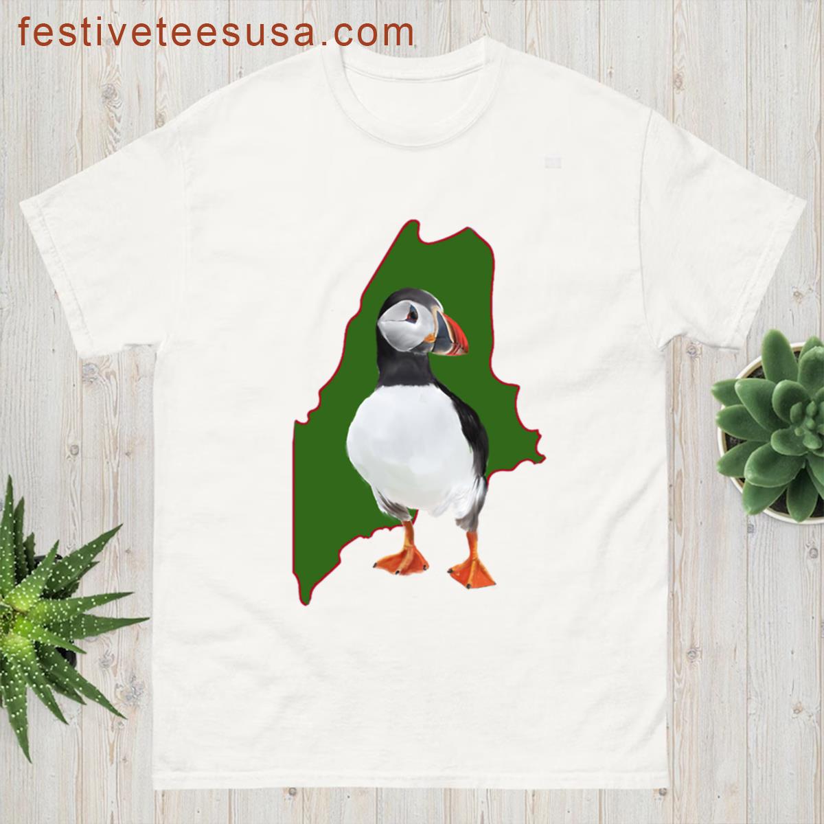 Maine Puffin Oversized T-shirt