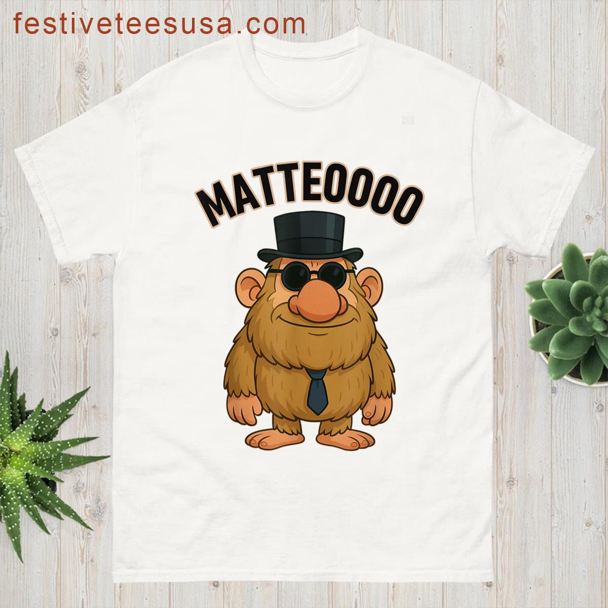Matteo Mateo Italian Brainrot Meme Matteooo Viral T-shirt