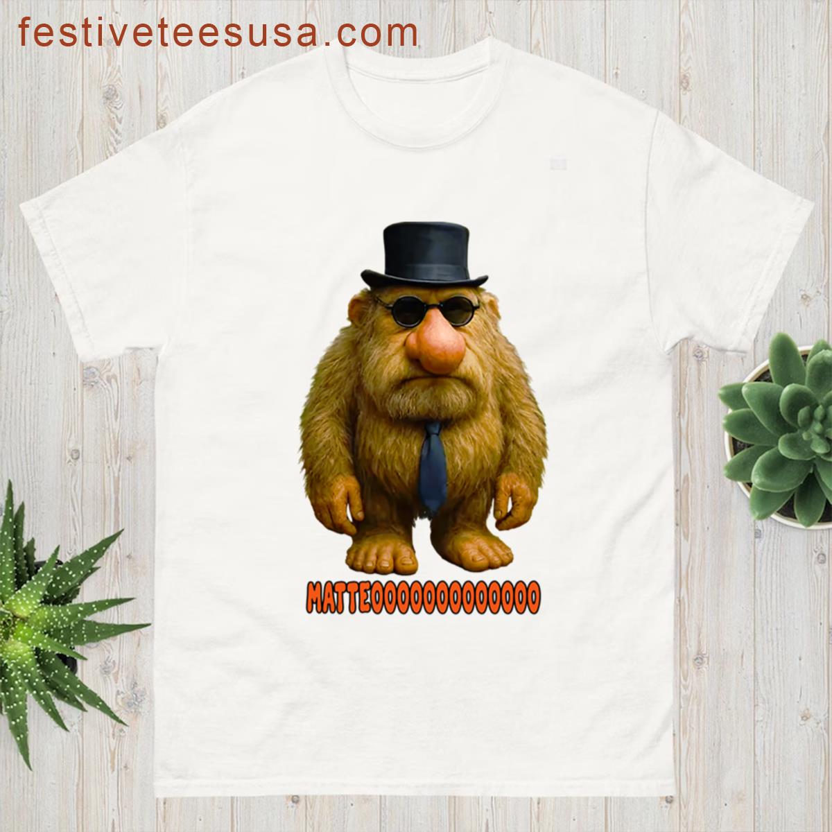Matteooooooooooooo Mateo Italian Brainrot Character T-shirt