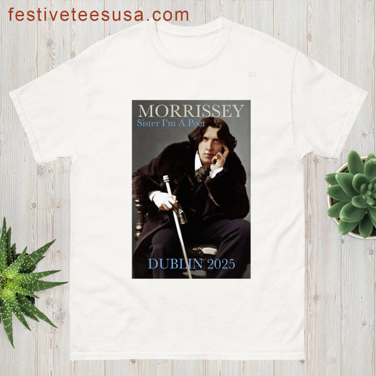 Morrissey Dublin 2025 Oscar Wilde T-shirt