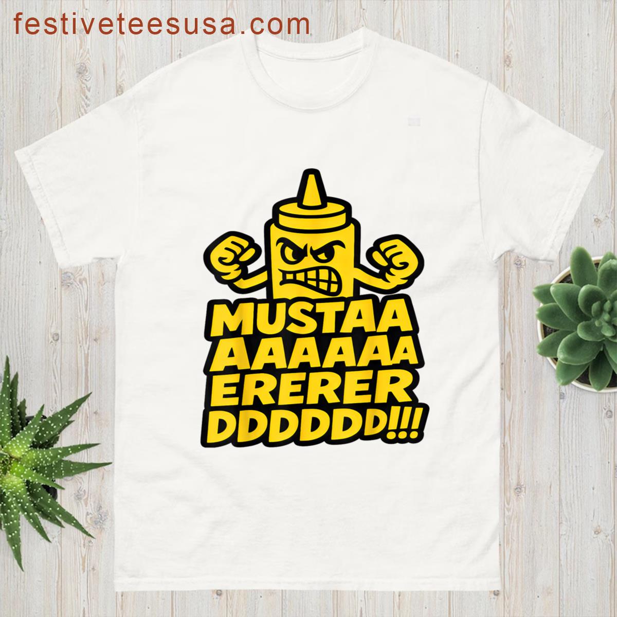 Mustard Bottle Scream Funny Mustard Food Lover Meme Men Wom T-shirt