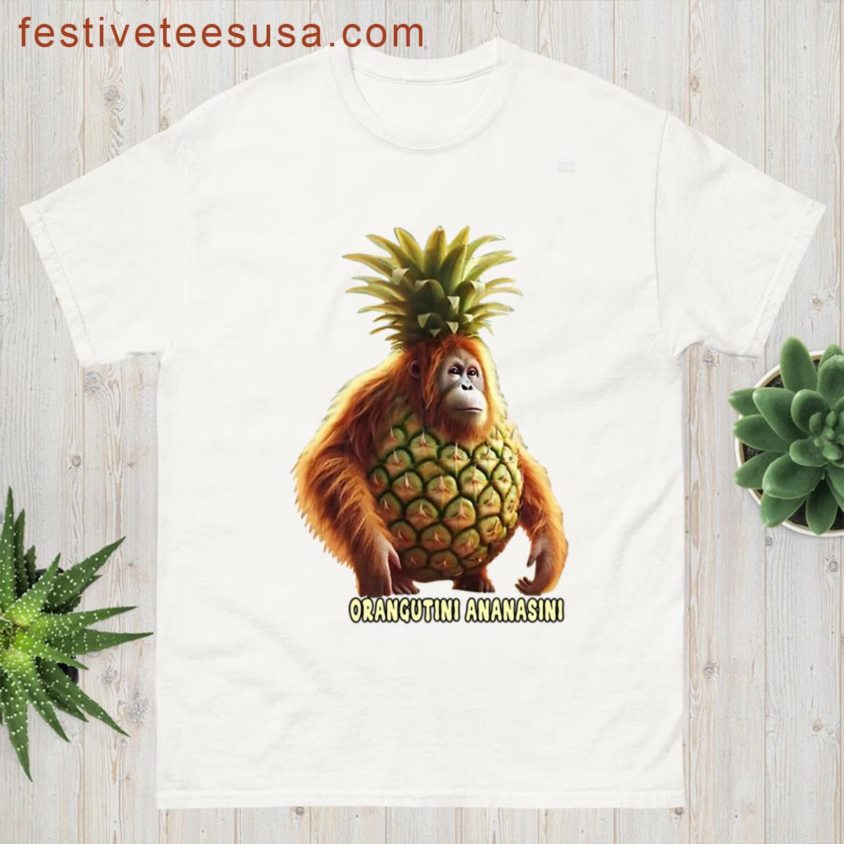 Orangutini Ananasini Orangutini Ananacini Italian Brainrot Character T-shirt