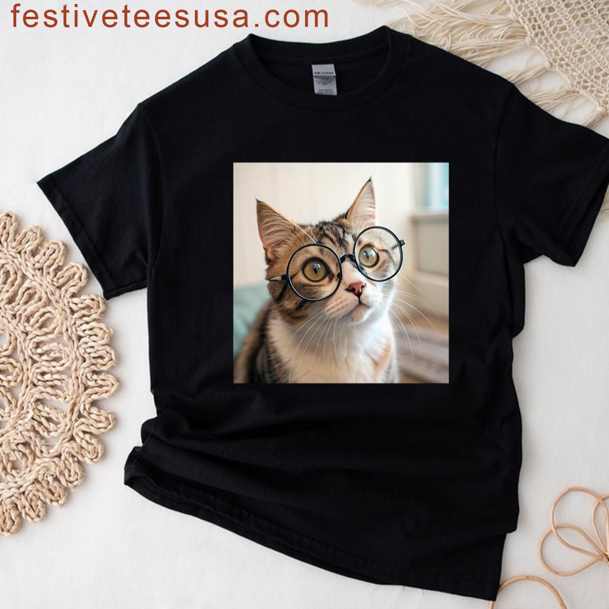 Purrfessor Whiskers The Wise Cat T-shirt