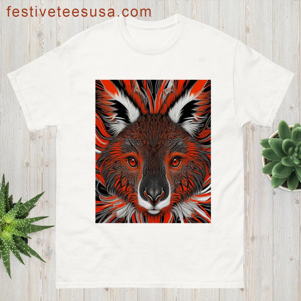 Red The Dynamic Kangaroo Graphic T-shirt