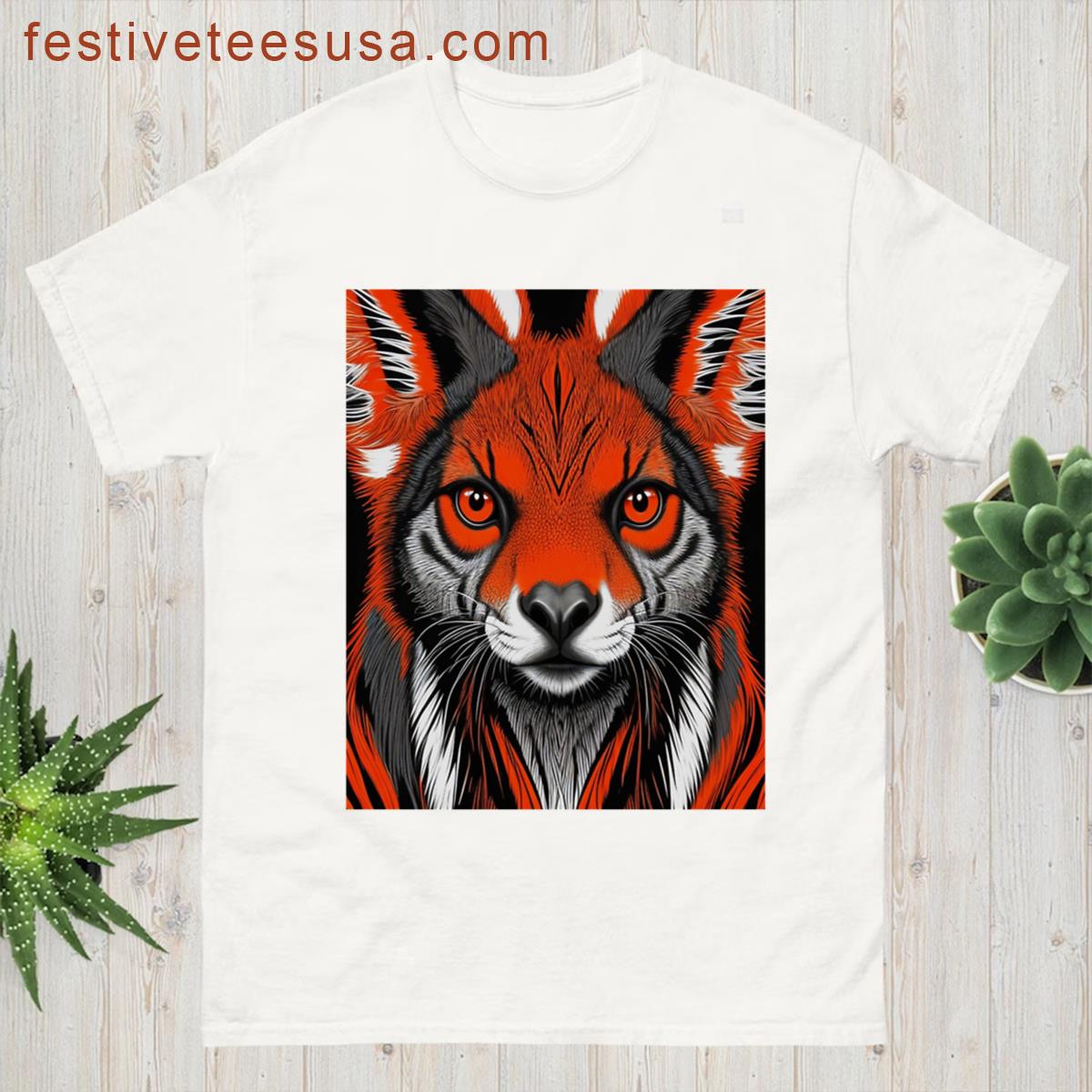 Scarlet Graceful Red Kangaroo Graphic T-shirt