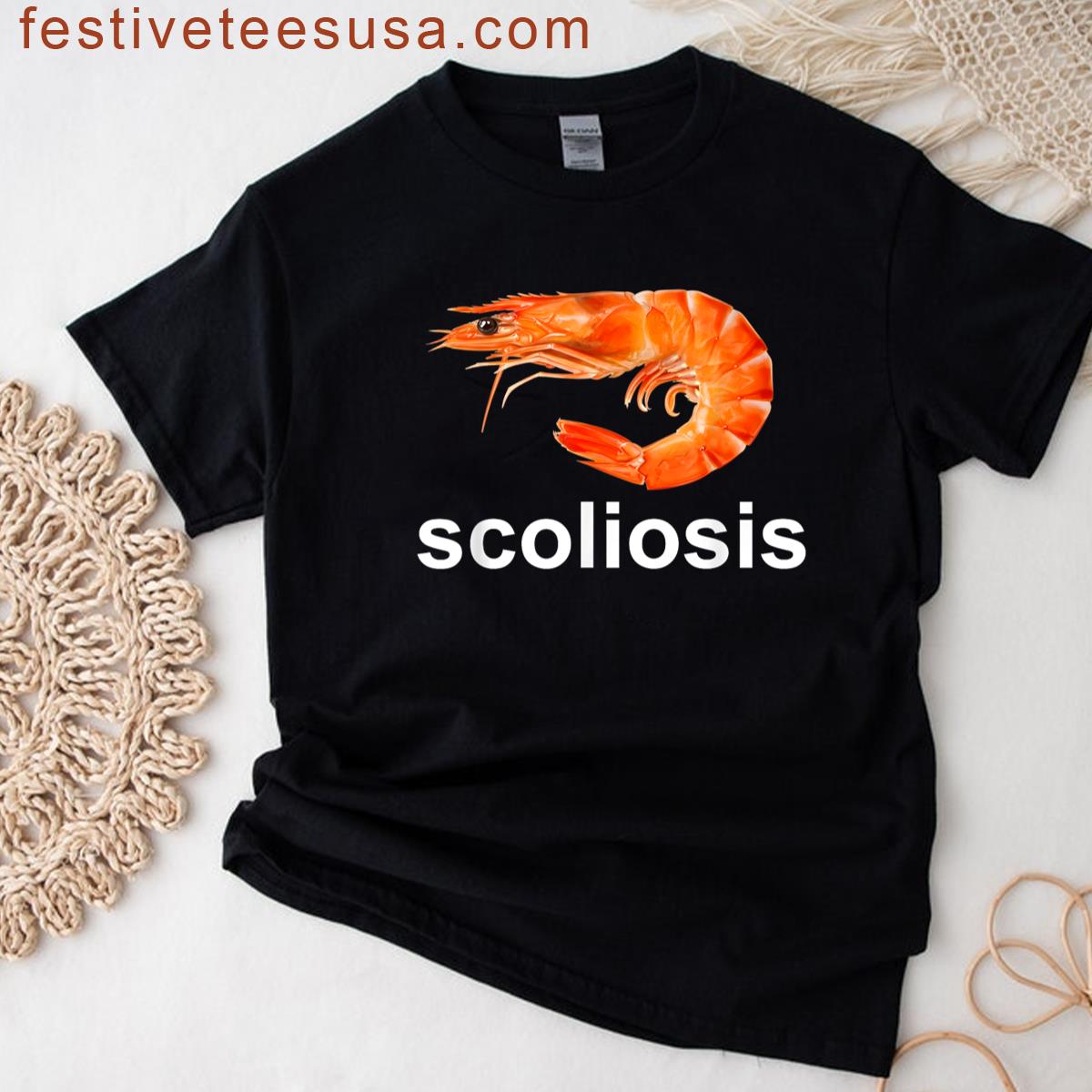 Scoliosis Shrimp Funny Meme T-shirt