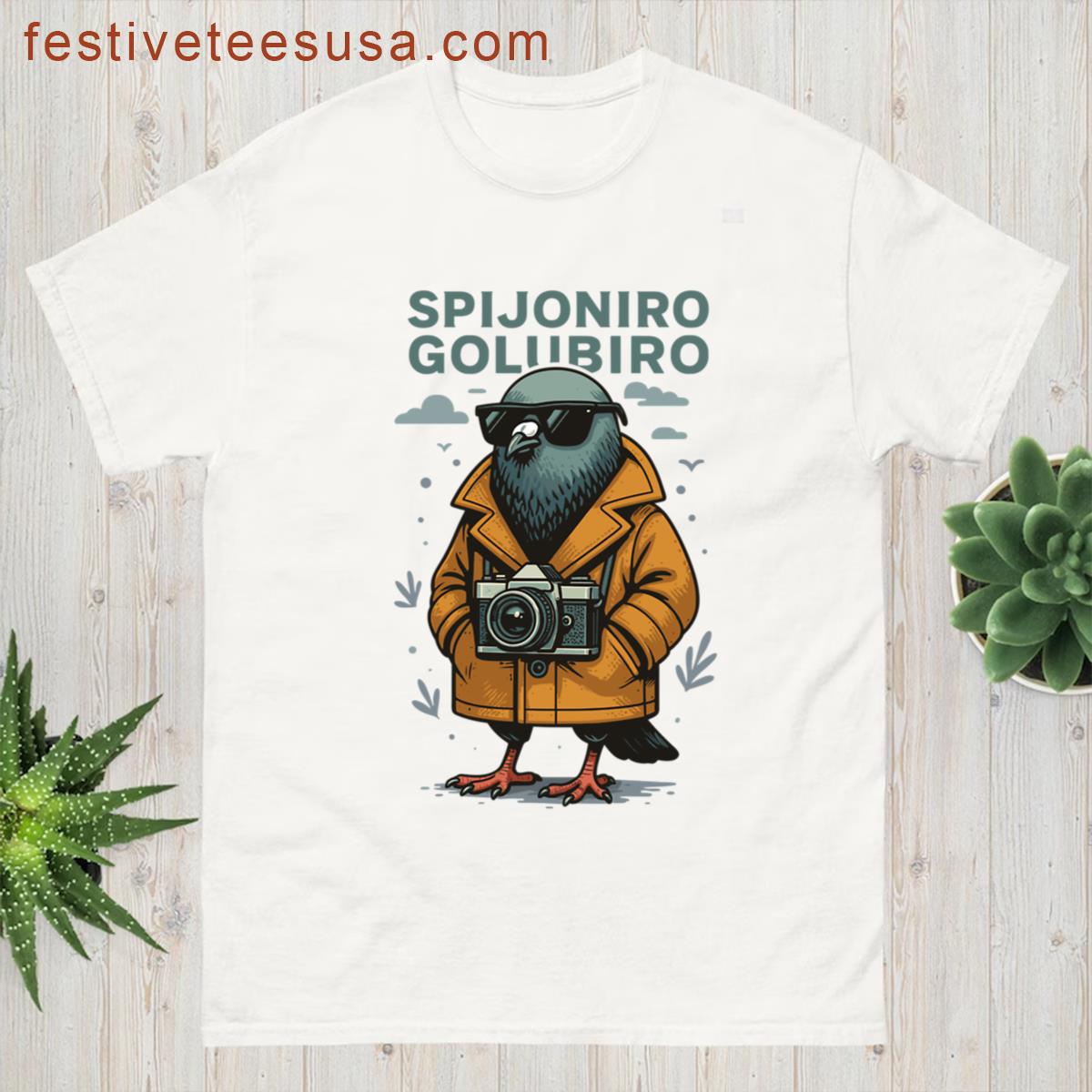 Spijuniro Golubiro Italian Brainrot Memes T-shirt