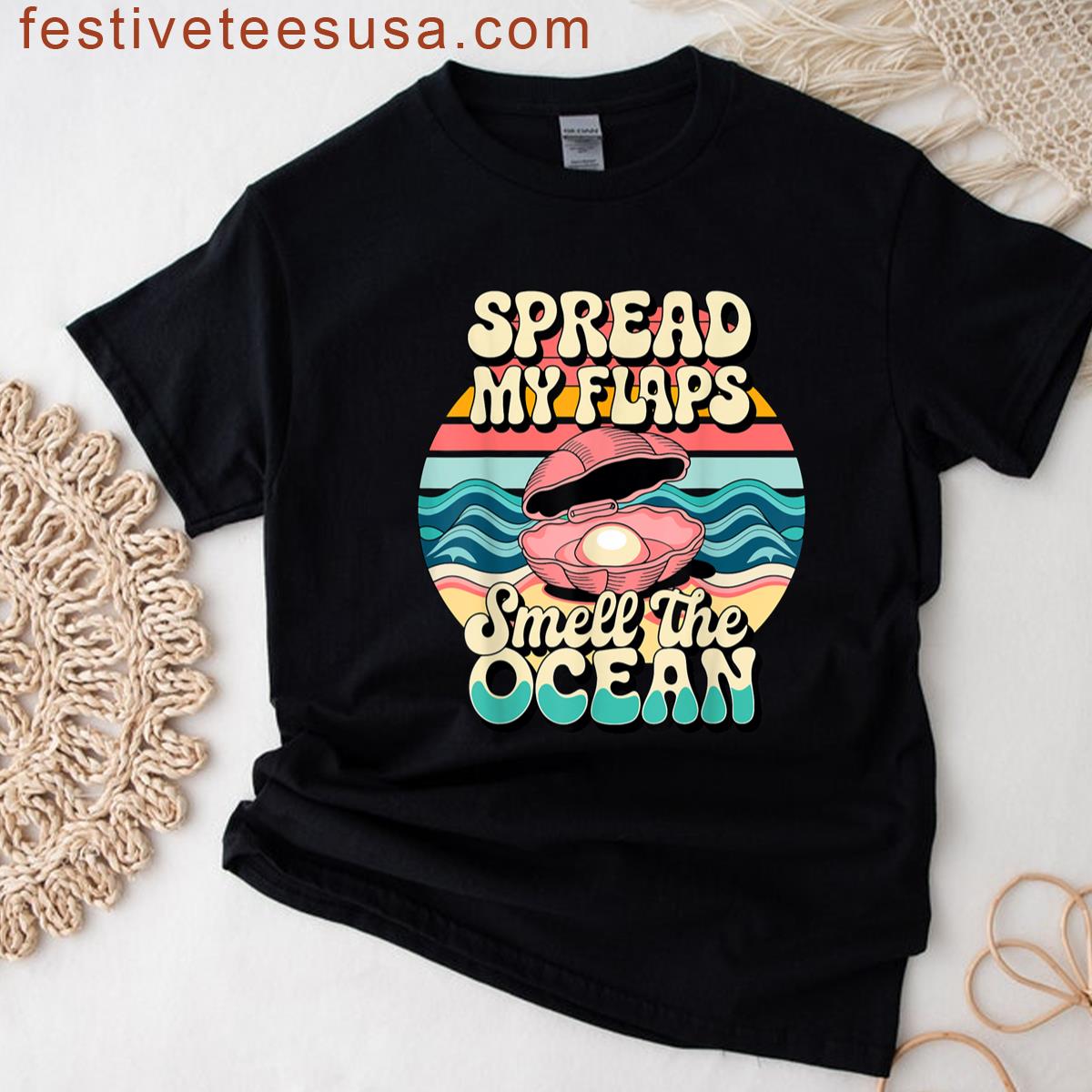 Spread My Flaps And Smell The Ocean Funny Meme Adult T-shirt