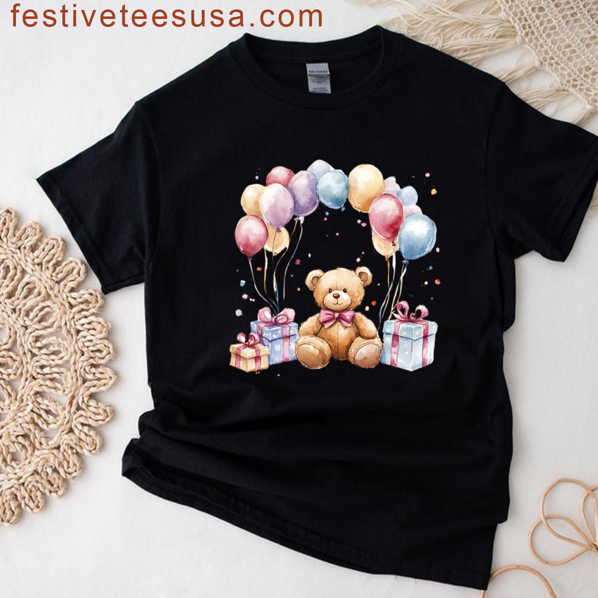 Teddy Bear Birthday Party Oversized T-shirt