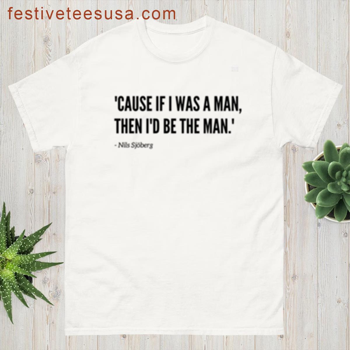 The Man Taylor Swift Lover Album Lyrics Nils Sjoberg T-shirt