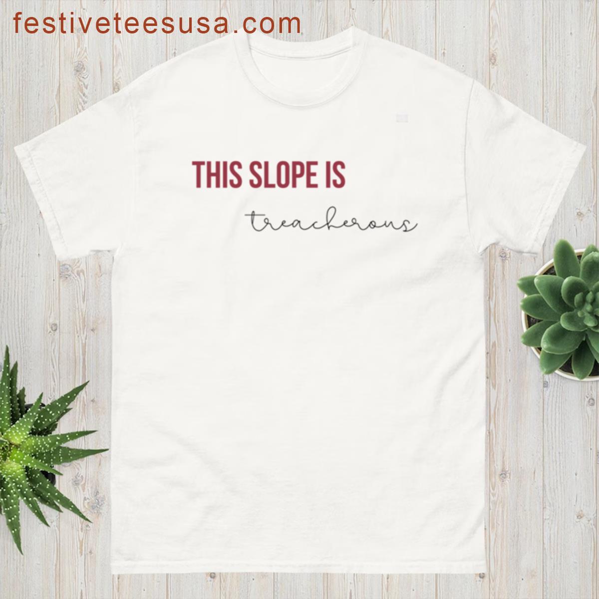 This Slope Is Treacherous Taylor Swift Red Album Lyrics Oversized T-shirt