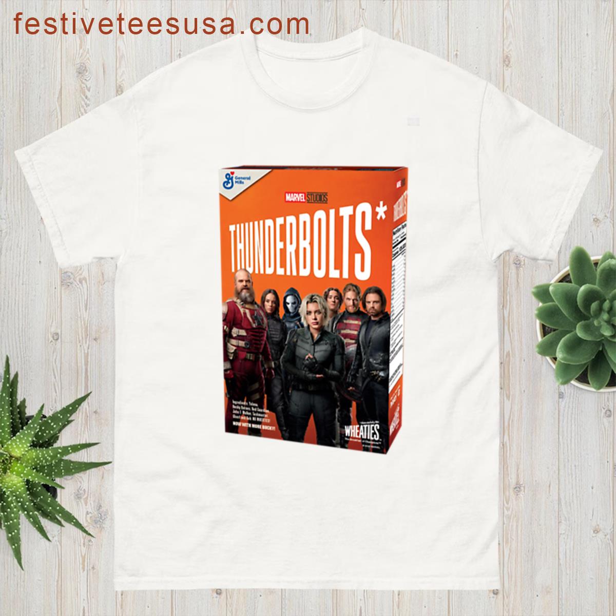 Thunderbolts Cereal Box 3 Dimensional T-shirt