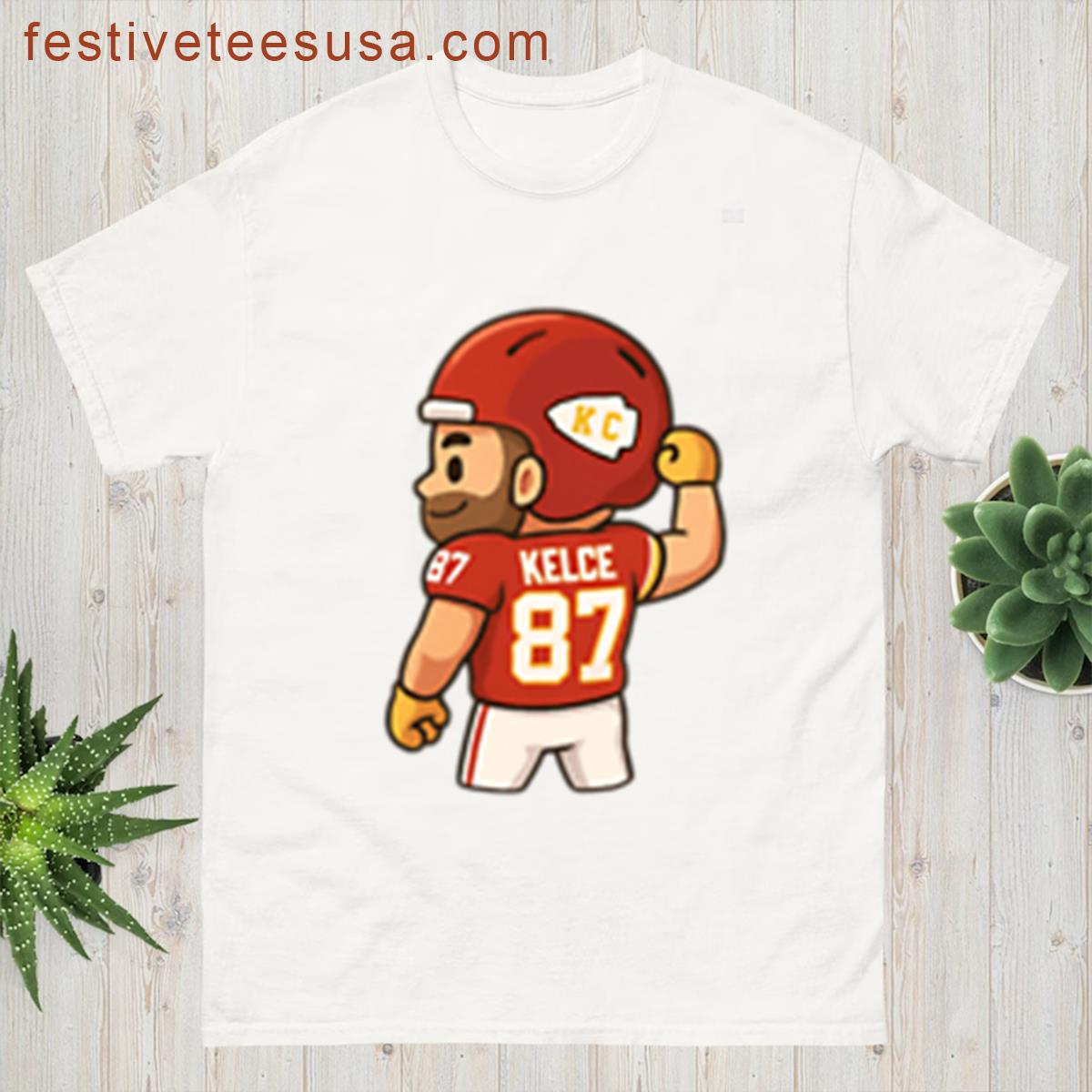 Travis Kelce Kc Pose Chibi Sticker T-shirt