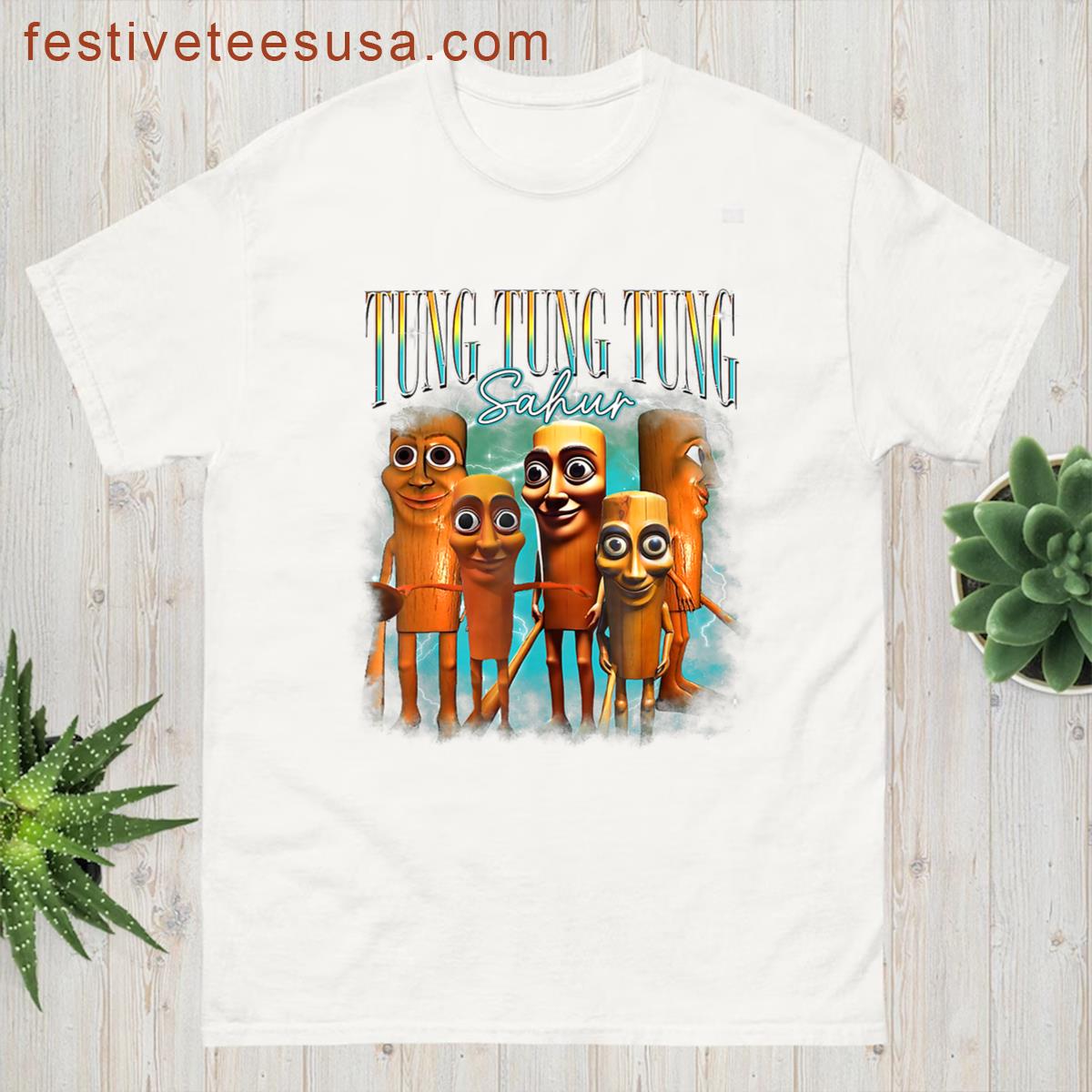 Tung Tung Tung Sahur Italian Brainrot Meme Humor Funny T-shirt