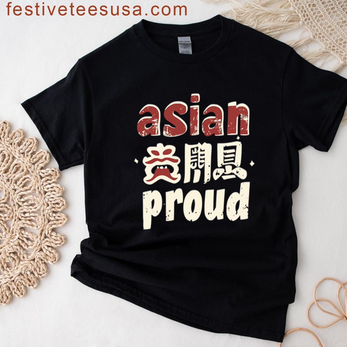 Asian And Proud With Kanji T-shirt