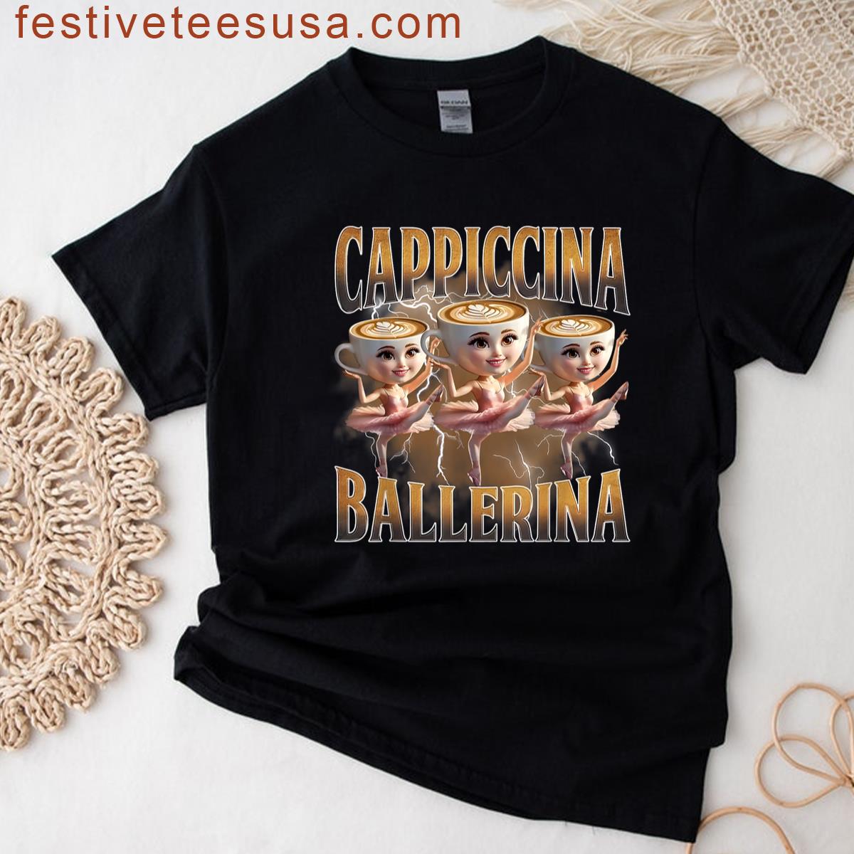 Ballerina Capuchina Cappuccino Dance T-shirt