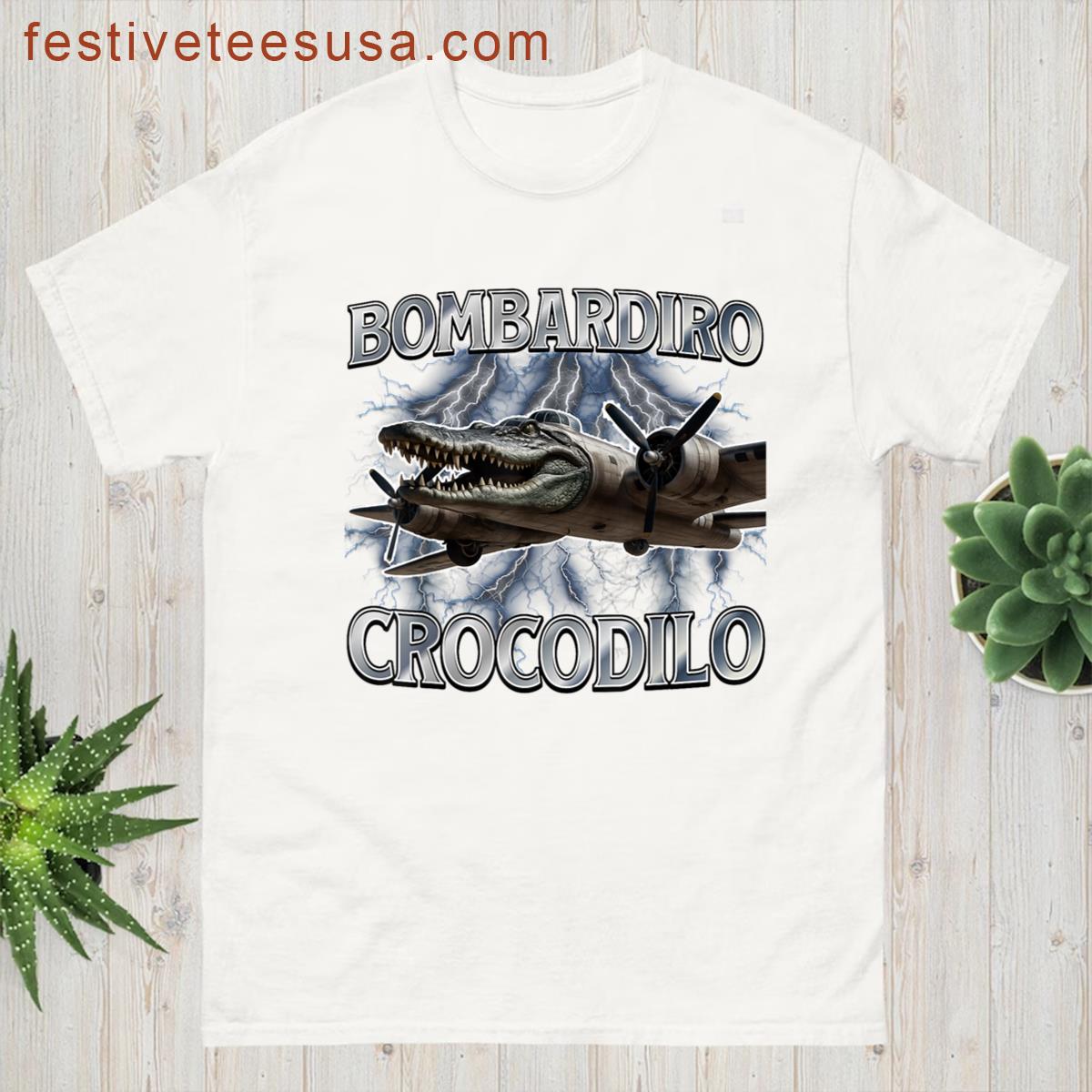 Bombardiro Crocodilo Funny Italian Brainrot Meme Boys Kids T-shirt