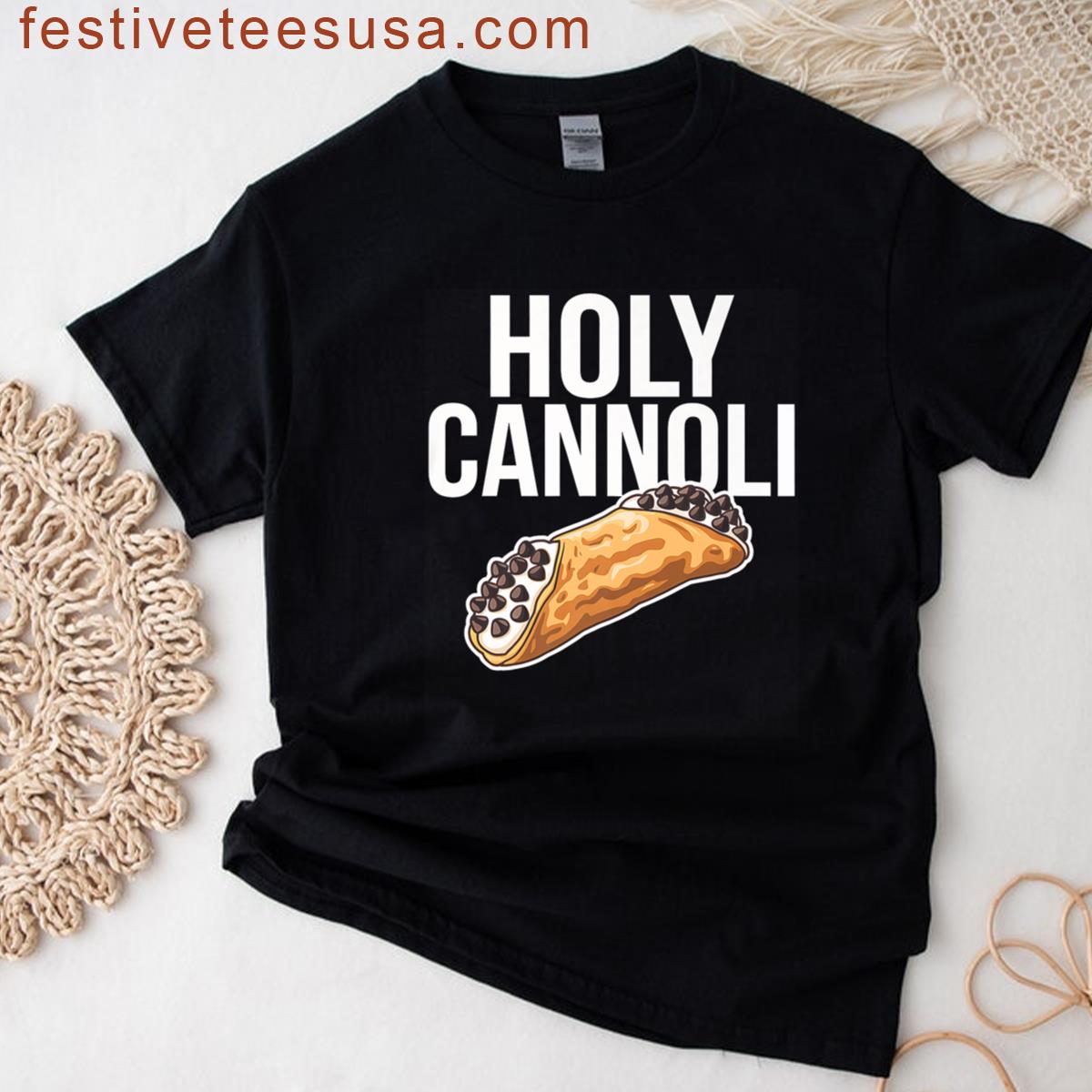 Cannoli Holy Cannoli Funny Italian Food Foodie Gift Premium T-shirt