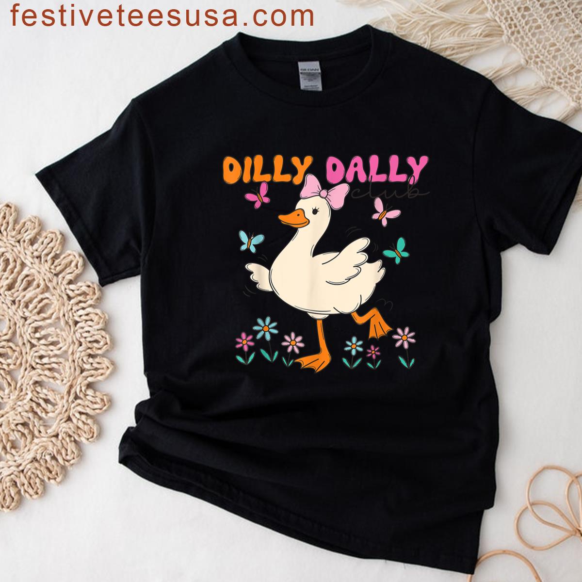 Dilly Dally Club Funny Goose Humor T-shirt